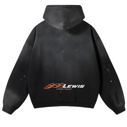 Lewis 27 Racing Club Edition Vintage Wash Frayed Fleece Hoodie