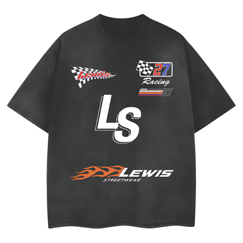 Lewis 27 Racing Club Edition Vintage Wash Frayed T-Shirt