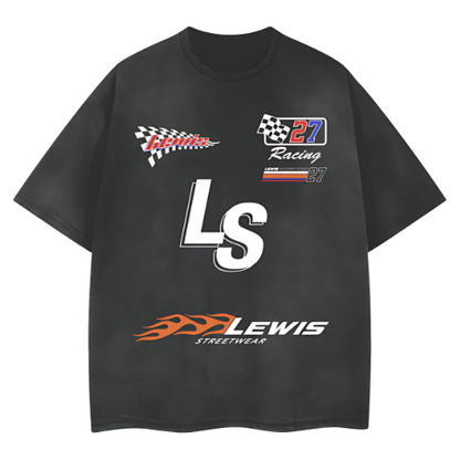 Lewis 27 Racing Club Edition Vintage Wash Frayed T-Shirt