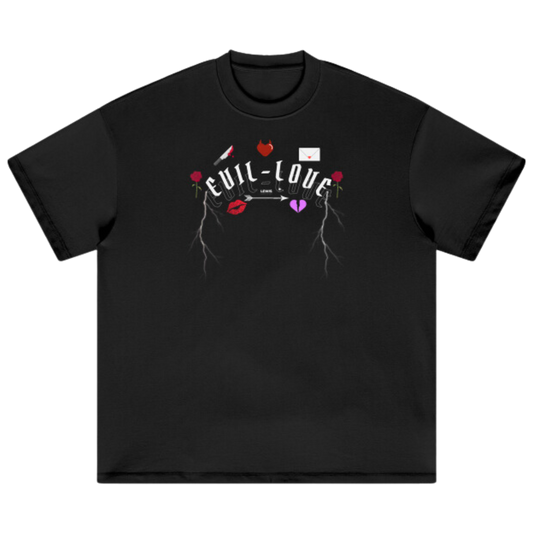 Evil Love Streetwear Unisex Heavyweight Earth Tone Loose Fit FOG T-Shirt